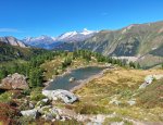 Bergsee, Sonne, Blaue Himmel